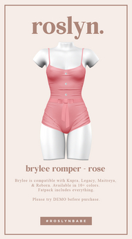 Second Life Marketplace - roslyn. brylee romper. rose